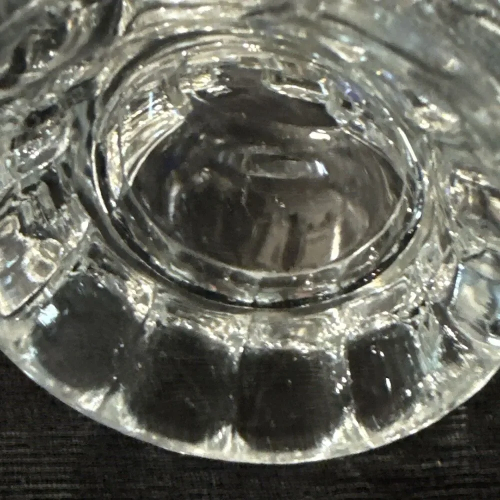 VTG Lot of 6 Federal Glass Mini Clear Beer Shot Glasses Mugs Toothpick Holders